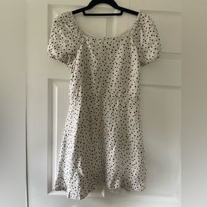 Loft speckled black and white dress